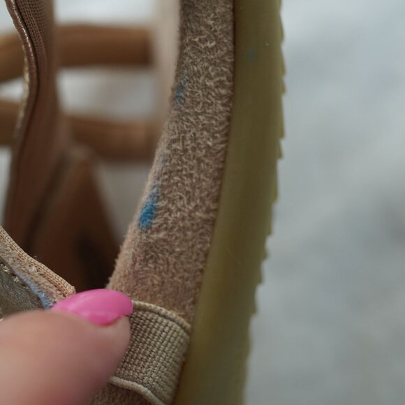 NWOT Vionic Gold Metallic Crisscross Slide Sandals Orthotic Support Womens 9 - Picture 10 of 10